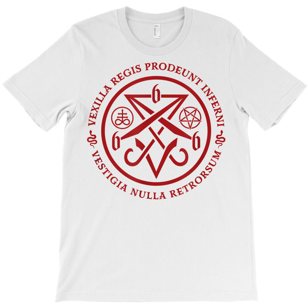 satanic symbols w latin words (translation in description) t shirt T-Shirt