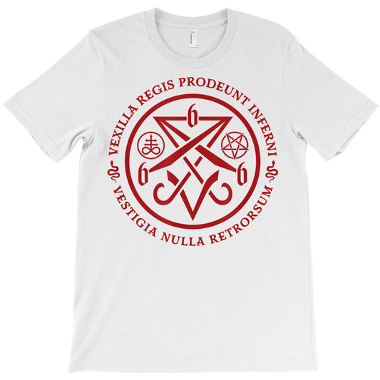 satanic symbols w latin words (translation in description) t shirt T-Shirt