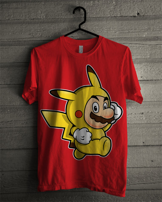 Pika Mario Red Tee (Black Available)