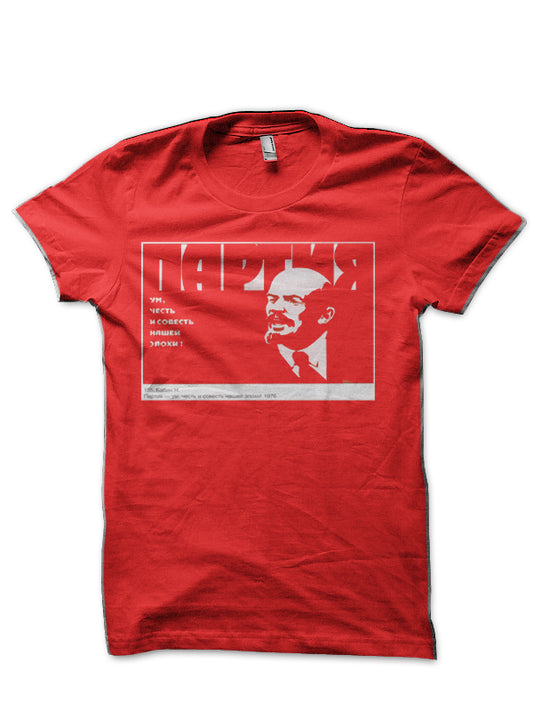 Lenin Communism Propaganda Red T-Shirt