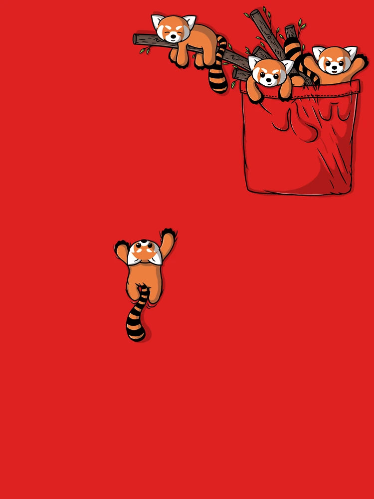 Pocket Red Panda Bears Classic T-Shirt