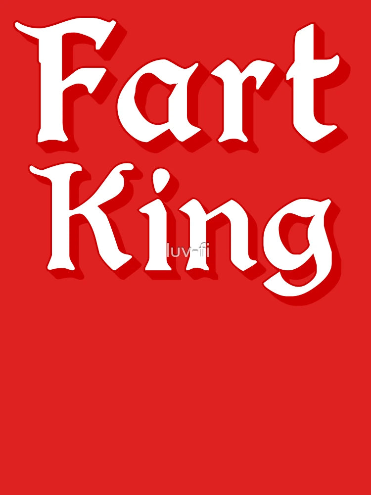 Fart King in Red Medieval Typography Classic T-Shirt