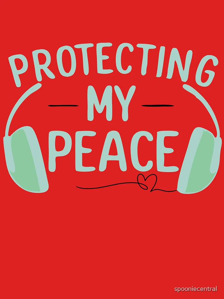Protecting My Peace Headphones for Sensory Needs & Neurodiversity Pride Classic T-Shirt
