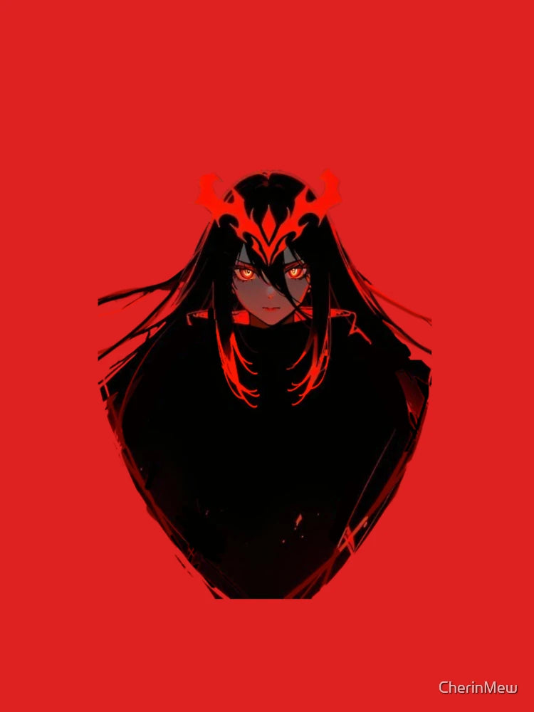 Fire anime girll with Red Eyes Classic T-Shirt