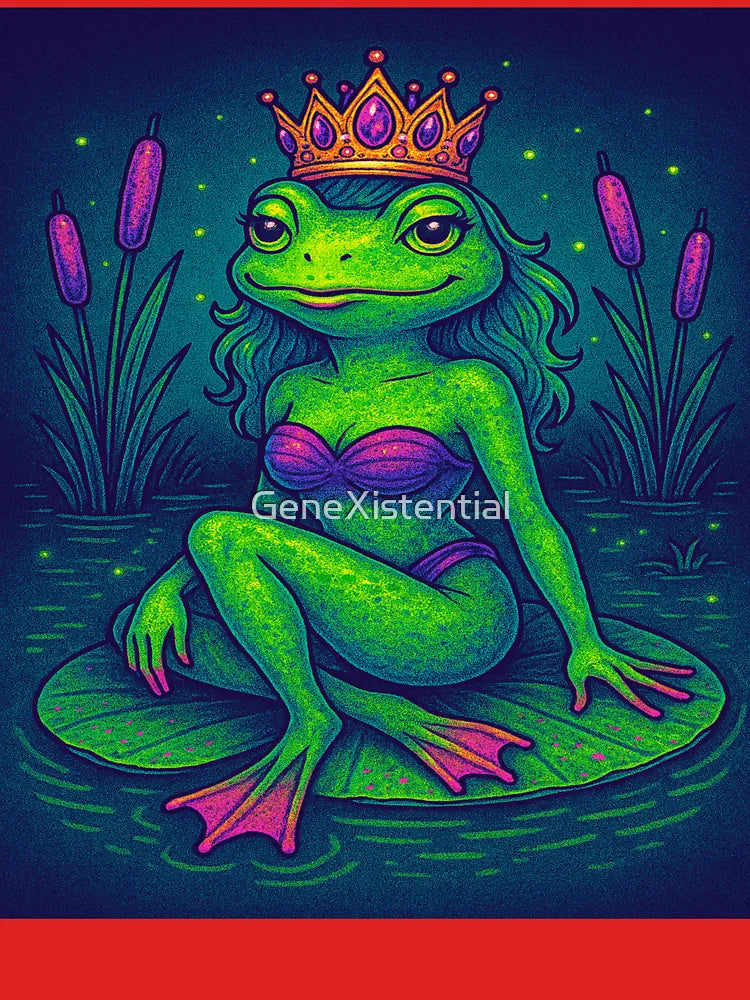 Frog Queen of the Neon Swamp Classic T-Shirt