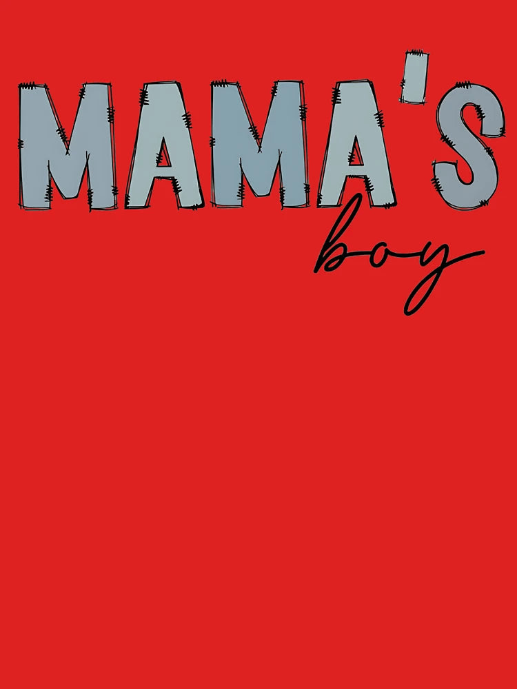 Mama's Boy Stitched Script Affectionate Classic T-Shirt