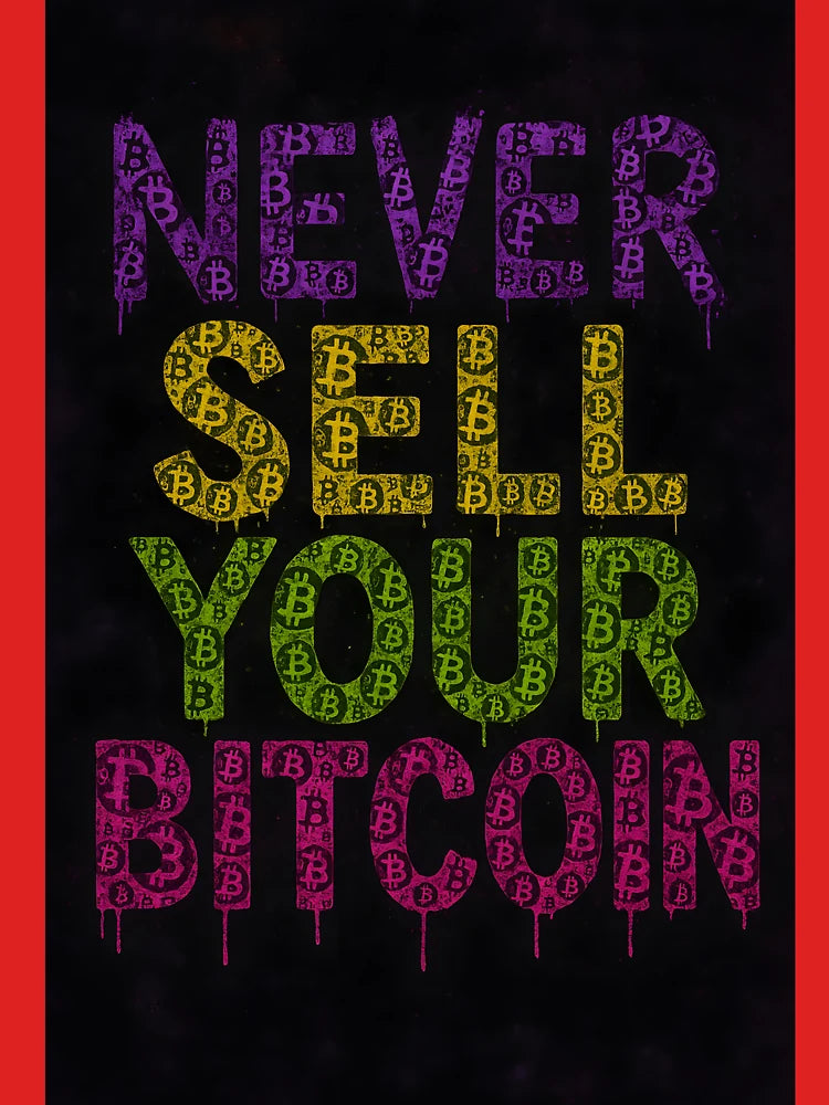 Never Sell Your Bitcoin – Bitcoin Symbol Drip Graffiti Classic T-Shirt