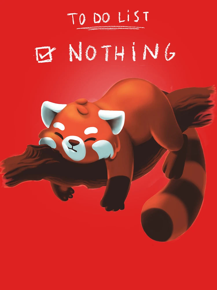 Red Panda Day - to Do List Nothing - Cute Fluffy Animal - Procrastinate Classic T-Shirt