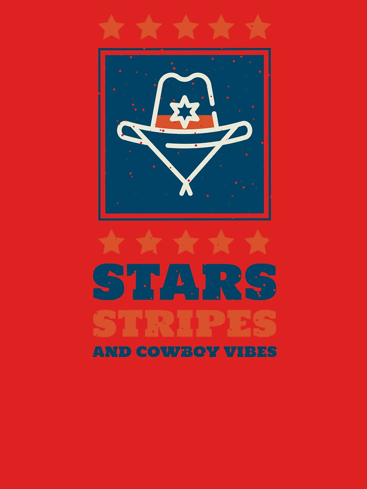 Stars, Stripes, and Cowboy Vibes Classic T-Shirt