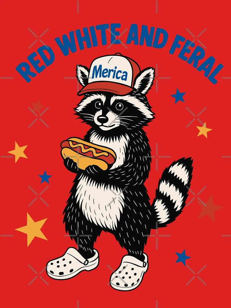 red white and feral Classic T-Shirt