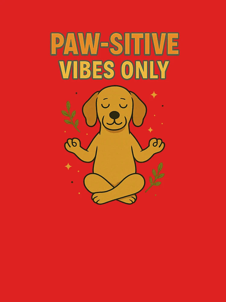 Paw-sitive Vibes Only. (Zen dog meditating) Classic T-Shirt