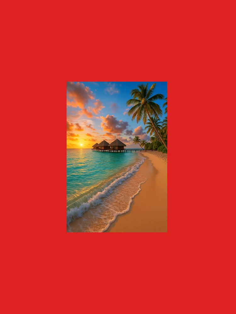 "Tropical Sunset Escape â€“ Paradise Beach iPhone Wallpaper" Classic T-Shirt