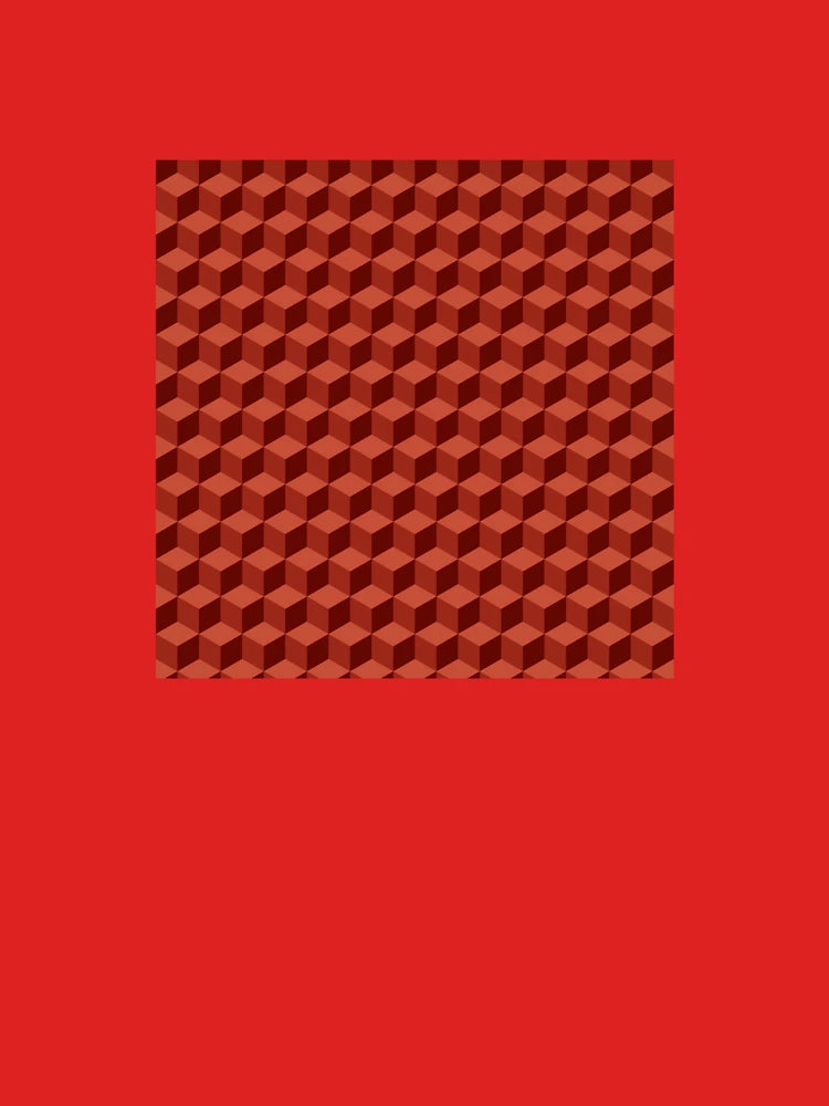 Red Isometric Squares Classic T-Shirt