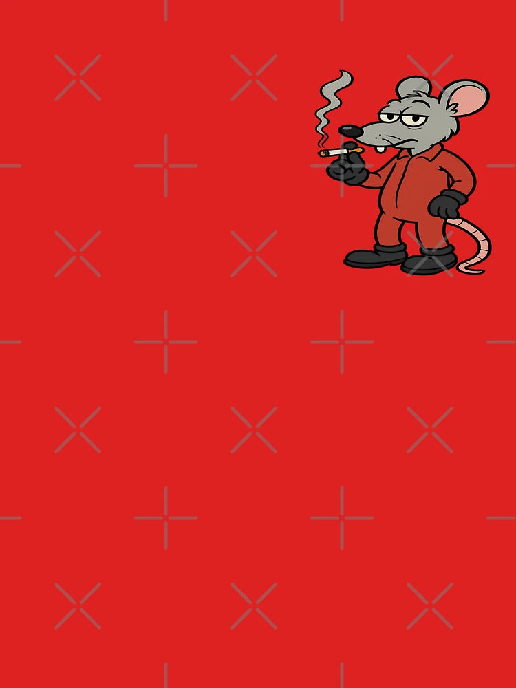 Grumpy Rat Smoking in Red Jumpsuit Classic T-Shirt