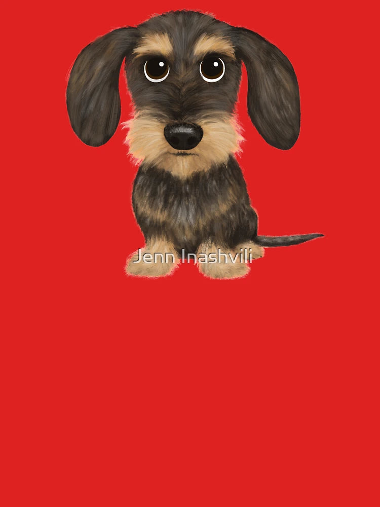 Wirehaired Dachshund | Cute Wire Haired Wiener Dog | Wild Boar and Tan Teckel Classic T-Shirt