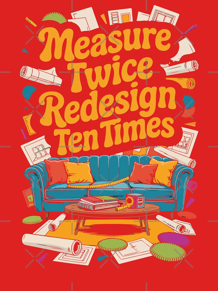Measure Twice Redesign Ten Times Creative Spaces Designer Humor Classic T-Shirt