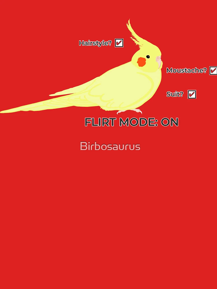 Lutino Cockatiel – Feathered Flirt Checklist Classic T-Shirt