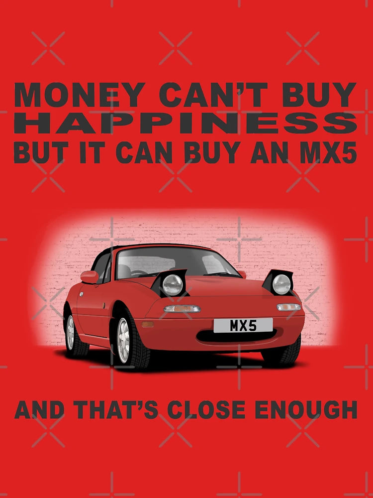 Mazda MX5 Eunos Mk1 RED Happiness Poster Classic T-Shirt