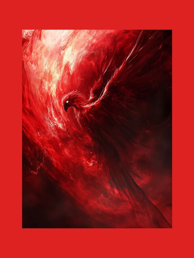 Melancholic Fallen Angel in Red and Black Classic T-Shirt