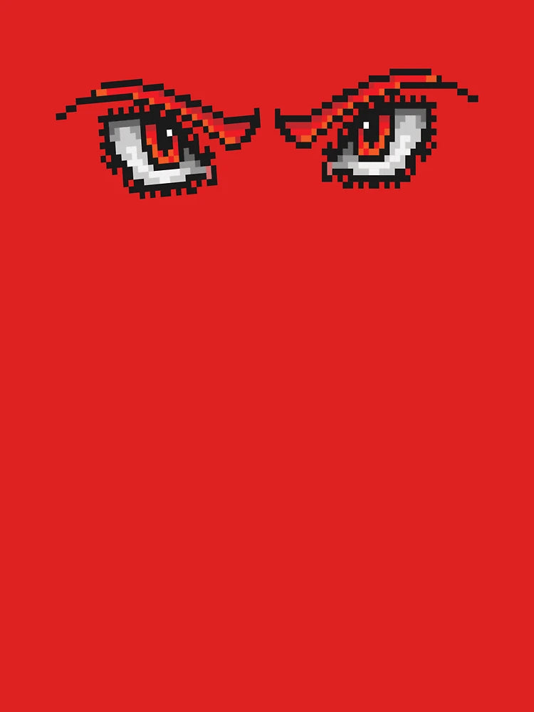 Pixel Red Anime Eyes Classic T-Shirt