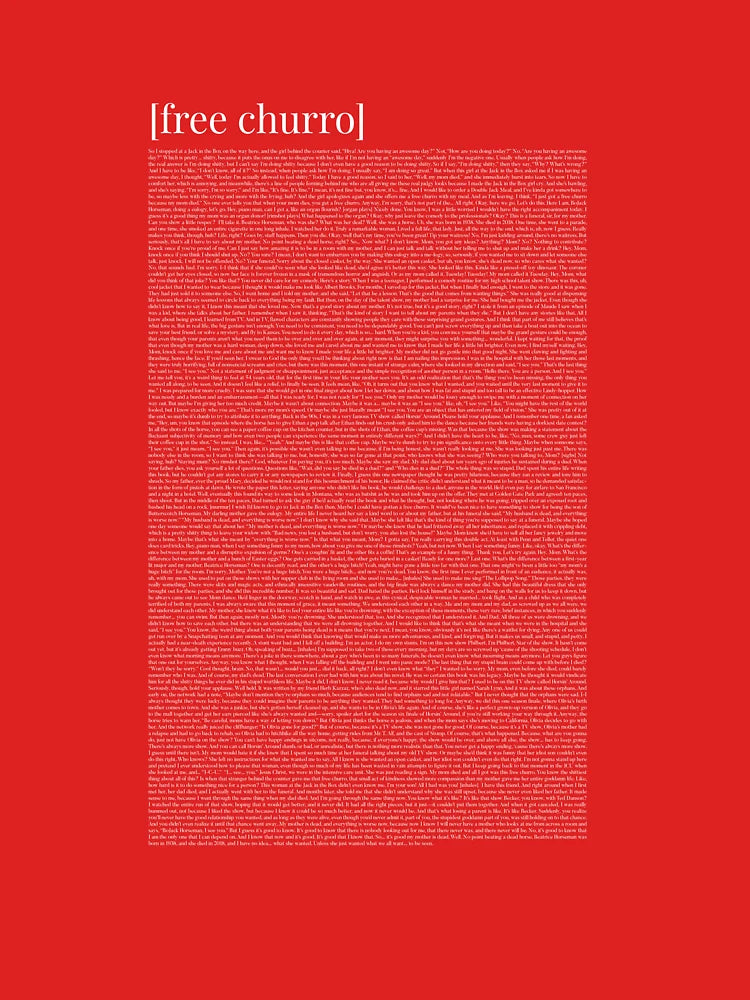 Free Churro Monologue Full Script - Bojack Horseman Classic T-Shirt