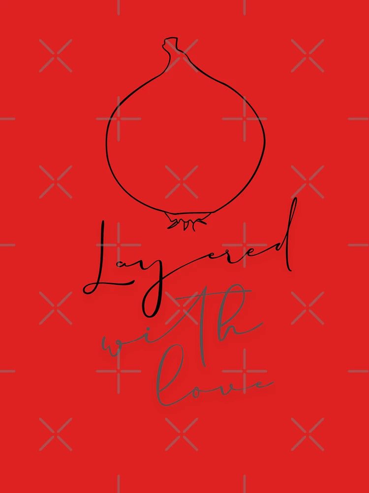 Layered With Love - Onion Drawing Minimalist Outline  Classic T-Shirt