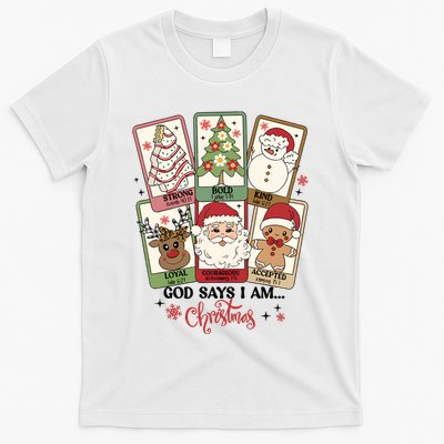 Retro Christmas God Says I Am Santa Claus T-Shirt