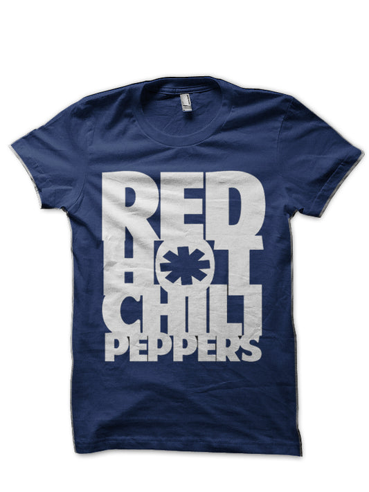 Red Hot Chili Peppers Navy Blue T-Shirt Style001