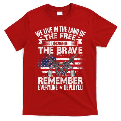 Red Friday Remember Everyone Deployed USA Flag Military T-Shirt