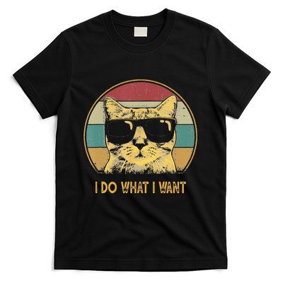 Retro I Do What I Want Cat Funny Cat Lover T-Shirt