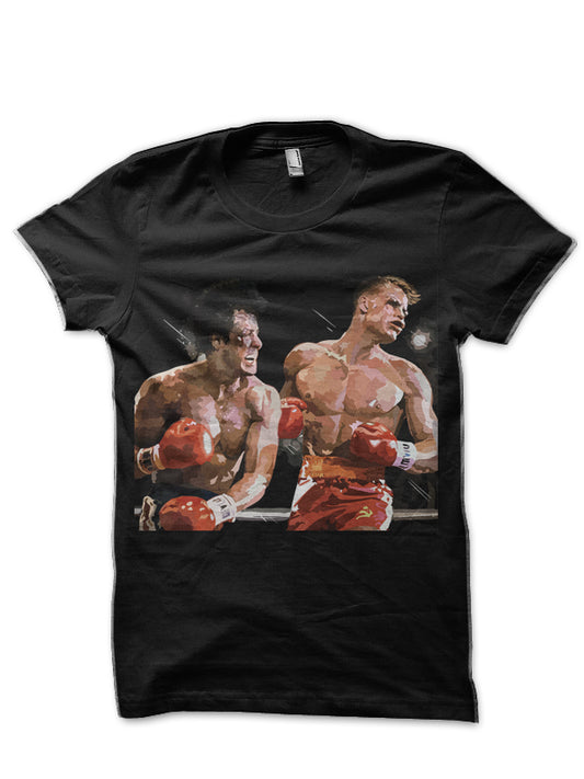 Drago Vs Rocky Black T-Shirt