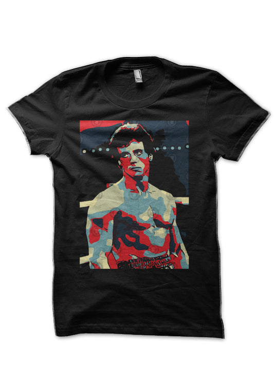 Rocky Balboa Black T-Shirt Style002