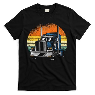 Retro Truck Driver Semi Trailer Truck Vintage Novelty T-Shirt