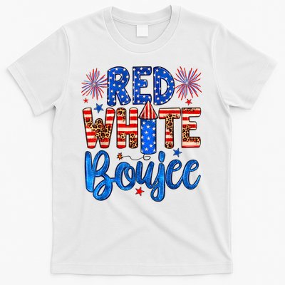 Red White & Boujee Summer Funny Drinking 4th Of July US Flag T-Shirt
