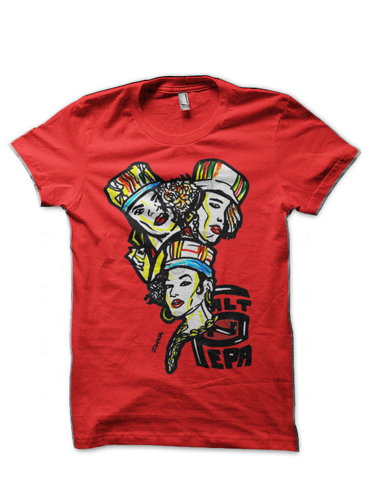 Salt N Pepa Old School Colors Red T-Shirt