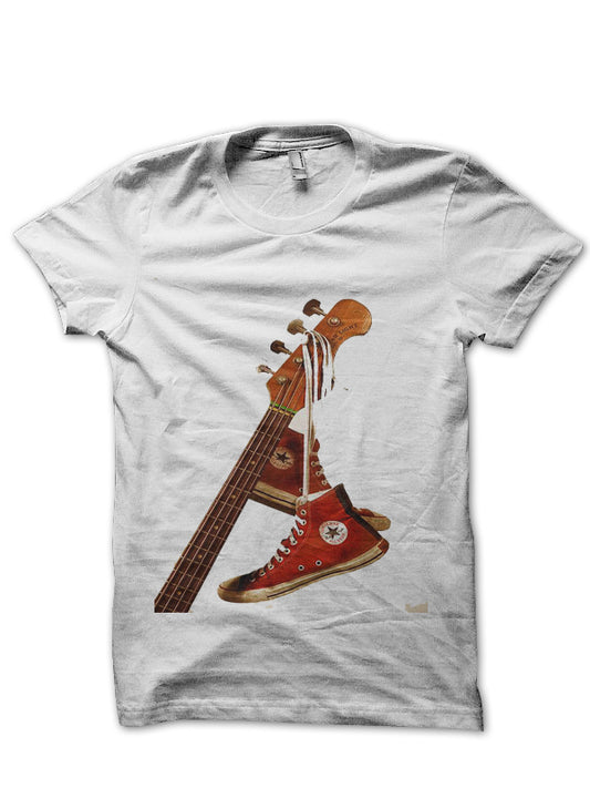 Rock Band White Half Sleeve T-Shirt Style001
