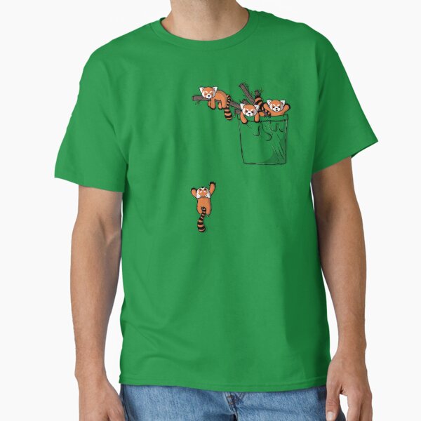Pocket Red Panda Bears Classic T-Shirt
