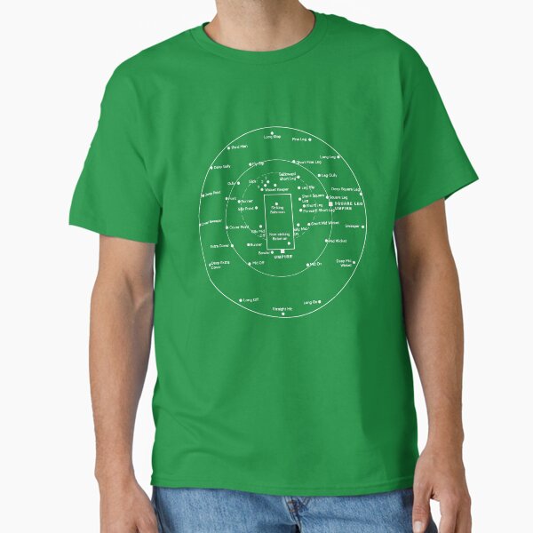 CRICKET PITCH POSITIONS- Fielding Positions Diagram Classic T-Shirt