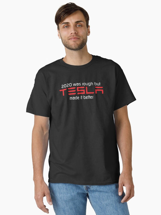 Téslá Model X 2020 Was Rough Téslá Made It Better Retro Tee Summer Graphic Élon Músk For Men - Hot Trending Tee Women Fashionable Classic T-Shirt