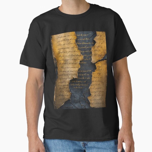 Burned Manuscript Layers – Vintage Paper & Cracked Texture Classic T-Shirt