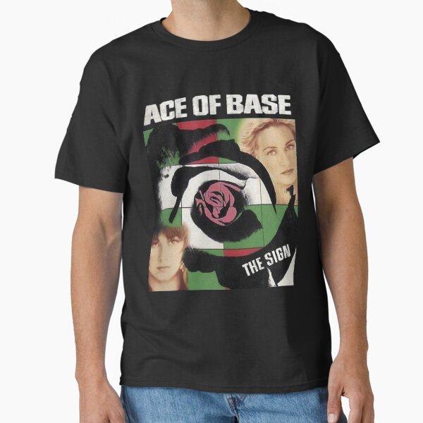 blackwhitereddesign pop rock heavy metal country band ace of base Classic Classic T-Shirt