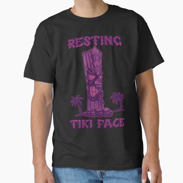 Resting Tiki Face (Purple) Classic T-Shirt