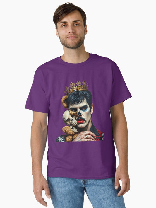 Freddie Mercury, Royal crown with skull, Queen, cool design Classic T-Shirt