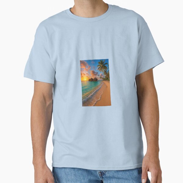"Tropical Sunset Escape â€“ Paradise Beach iPhone Wallpaper" Classic T-Shirt