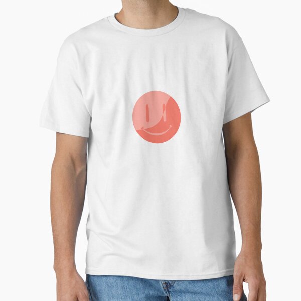 Wavy Split Red Smiley – Bold Trippy Aesthetic Sticker Classic T-Shirt
