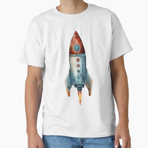 Space Rocket Antique Flight Classic T-Shirt