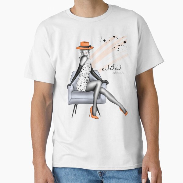 Model Sitting and Posing Classic T-Shirt