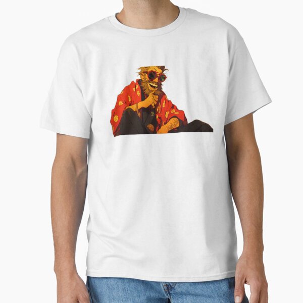 Laughing Samurai in Red Kimono Classic T-Shirt