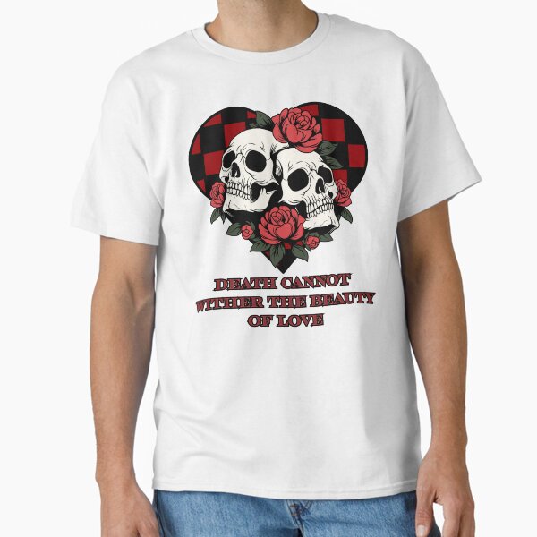 Death Cannot Wither the Beauty of Love - Checkered Heart Classic T-Shirt
