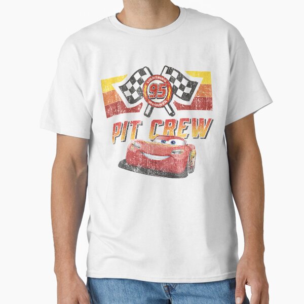 Cars McQueen Pit Crew Red Distressed  Classic T-Shirt